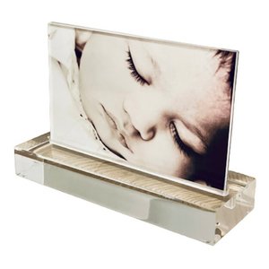 Porta Retrato 10x15 Acrílico Base Maciça Top Clean Cor:cristal