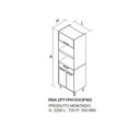 Ver imagem 2 de Paneleiro Torre Quente 3 Portas 1 Gaveta 2 Nichos para Forno e Microondas Napoles - Itatiaia Cinamom