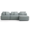 Ver imagem 2 de Sofá 3 Lugares com Chaise Direito Sala Living 248cm Arlo F04 Linho Cinza - Lyam Decor