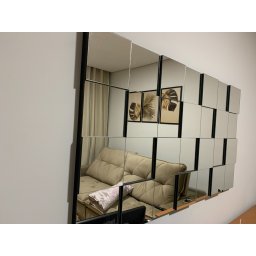 Espelho Decorativo 3d Painel Placa Vidro Liverpool 1,05m X 60cm Montável - 5