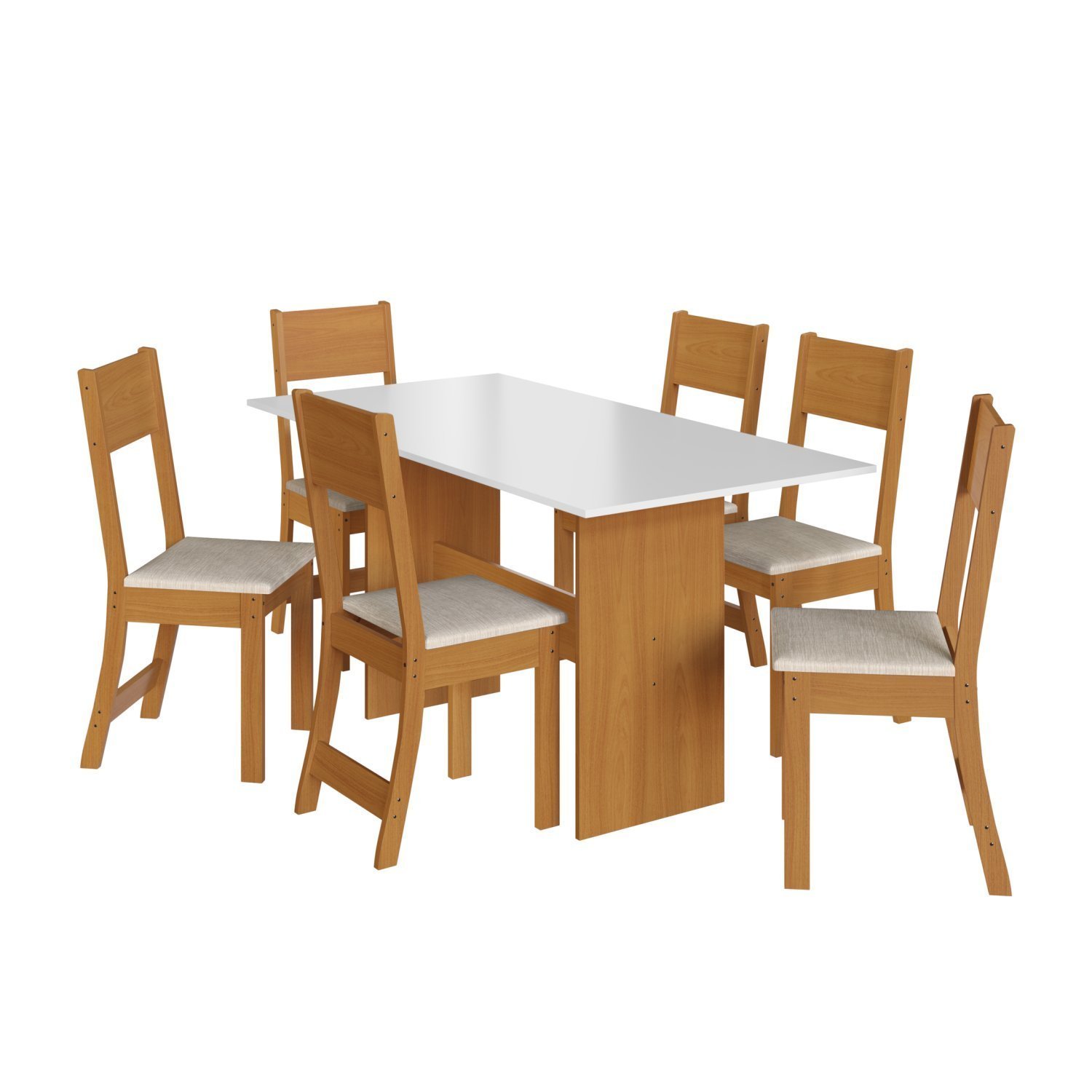 Conjunto Sala de Jantar 1 Mesa 6 Cadeiras Viena  - 2