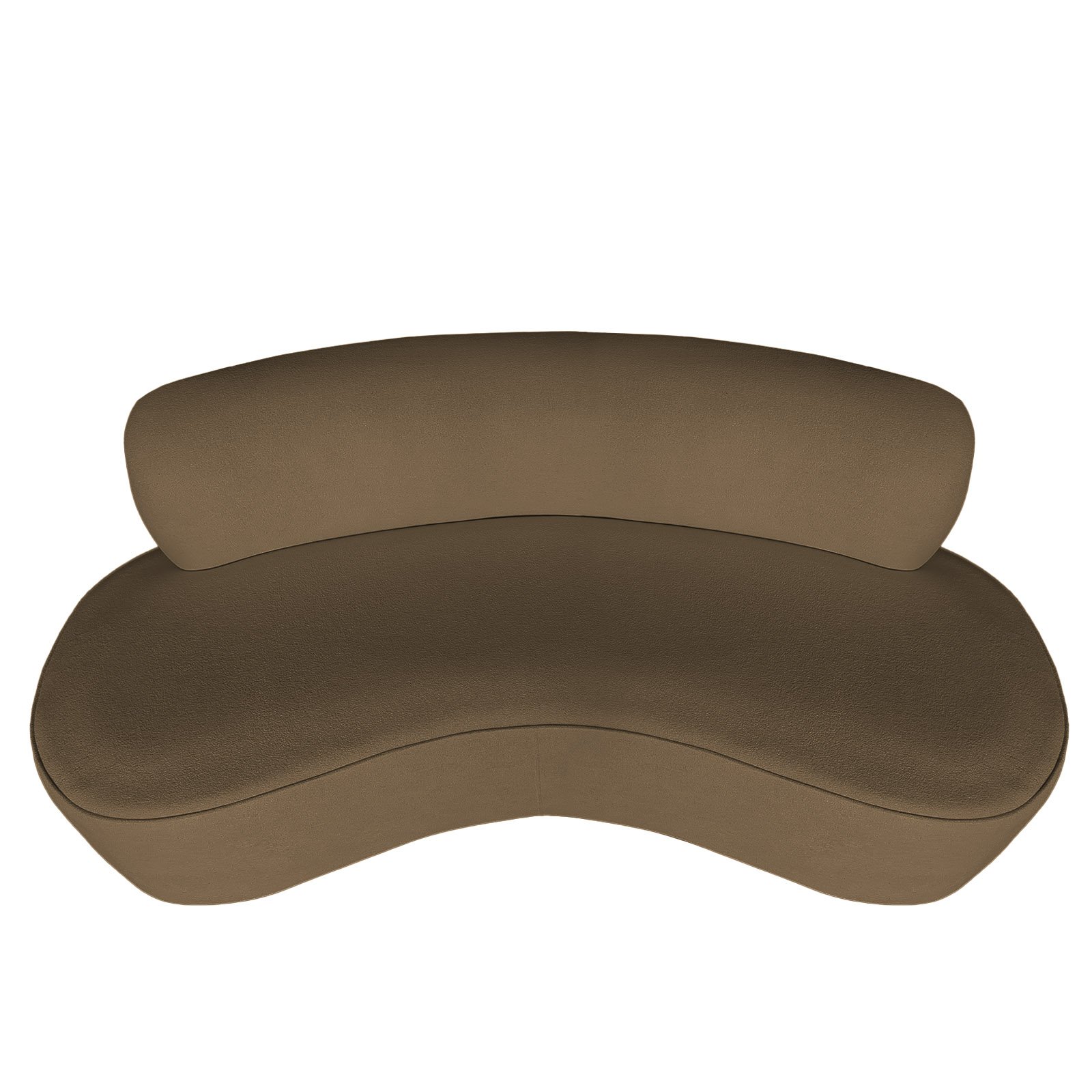 Sofá Curvo Living Sala de Estar 1,60m Suede Marrom - Am Interiores ...