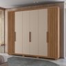 Conjunto Guarda Roupa e Comoda Apalache Carvalho Fendi - 1