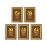 Kit 5 Porta Retratos 15x21 Molduras Ocre com Acetato - 1