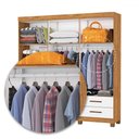 Ver imagem 7 de Guarda-roupa Casal Genova 6 Portas 4 Gavetas com Espelho 22111 Cinamomo/branco - Carioca Móveis