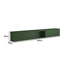 Ver imagem 2 de Nicho Basculante 180cm C/ 2 Portas P/ Painel de Tv 100% Mdf Cor:musgo