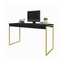 Ver imagem 3 de Mesa para Escritório Industrial Diretor 90 cm - Preto/Dourado
