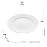Prato Sobremesa Porcelana Edirne Branco 21Cm - Wolff - 7