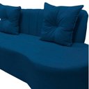 Ver mais imagens de Sofá 2 Lugares Orgânico Curvo Madrid 150cm Couro Azul Marinho