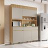 Cozinha Compacta 5 Portas 2 Gavetas Nesher Realeza 160cm Mdf Carvalho/greige - 2