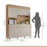 Cozinha Compacta 5 Portas 2 Gavetas Nesher Realeza 160cm Mdf Carvalho/greige - 4