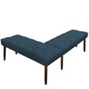 Ver imagem 2 de Canto Alemão Suede Azul Royal Assento 1,20x0,75 - Dominic Decor