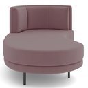 Ver imagem 6 de Chaise Longue Divã 164cm Braço Esquerdo Logus D06 Veludo Rosê - Mpozenato