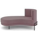 Ver imagem 7 de Chaise Longue Divã 164cm Braço Esquerdo Logus D06 Veludo Rosê - Mpozenato
