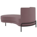 Ver imagem 5 de Chaise Longue Divã 164cm Braço Esquerdo Logus D06 Veludo Rosê - Mpozenato