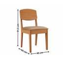 Ver imagem 4 de Conjunto Sala de Jantar Mesa Moscou Canto Copo de MDF e 4 Cadeiras Cleo Yescasa