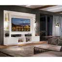 Ver imagem 2 de Estante Com Suporte Tv 65" E Leds Berlim Multimóveis V3384 Branca Branco
