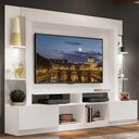Ver imagem 7 de Estante Com Suporte Tv 65" E Leds Berlim Multimóveis V3384 Branca Branco