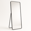 Ver mais imagens de Espelho Grande Corpo Inteiro Suporte de Chão/parede Retangular C/ Moldura em Alumínio Preto 170x70