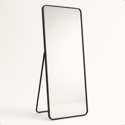 Espelho Grande Corpo Inteiro Suporte de Chão/parede Retangular C/ Moldura em Alumínio Preto 170x70 - 8 Espelho Grande Corpo Inteiro Suporte de Chão/parede Retangular C/ Moldura em Alumínio Preto 170x70 - 8