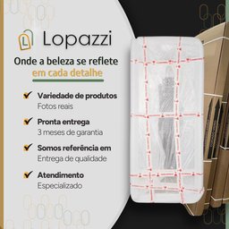 Espelho Grande Corpo Inteiro de Parede Retangular com Moldura em Metal 170 X 70cm Preto - 8