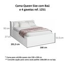 Ver imagem 3 de Cama Baú Queen Size com 4 Gavetas Ilan 1251 San Remo