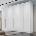 Ver imagem 2 de Guarda Roupa Casal Livorno 6 Portas 6 Gavetas Neve com Nicho – Novo Horizonte