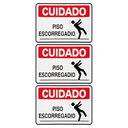 Ver imagem 1 de Combo 6 Placas De Sinalização Cuidado Piso Escorregadio 30x20 Acesso - S-227 F9e