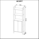 Ver imagem 6 de Estante de Livros 65CMX184,7cm Multiuso 2 Portas Embaixo Haia Yescasa Branco/Amêndoa