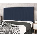 Ver imagem 3 de Cabeceira Estofada Box Solteiro Encosto para Cama Corola 94x126 Azul Marinho
