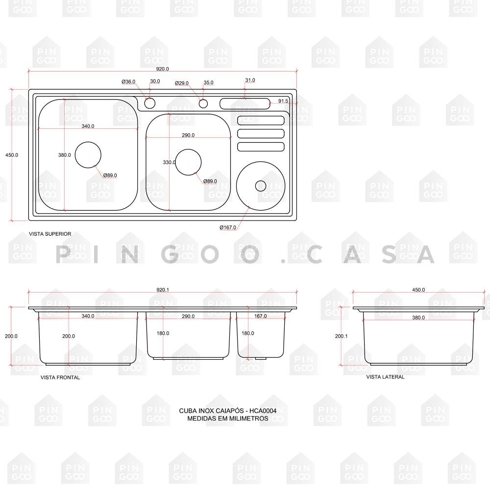 Cuba para cozinha pia dupla em aço inox com acessórios com lixeira Nukini e Torneira Gourmet - 4