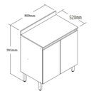 Ver imagem 6 de Cozinha Compacta 5 Peças 2 Armários Aéreos 2 Balcões com Tampo Maldivas 