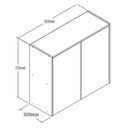 Ver imagem 3 de Cozinha Compacta 5 Peças 2 Armários Aéreos 2 Balcões com Tampo Maldivas 