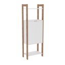 Ver imagem 3 de Estante de Livros 65CMX184,7cm 2 Portas Centro Haia Yescasa Branco/Amêndoa