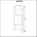 Ver imagem 5 de Estante de Livros 65CMX184,7cm 2 Portas Centro Haia Yescasa Branco/Amêndoa