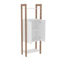 Ver imagem 4 de Estante de Livros 65CMX184,7cm 2 Portas Centro Haia Yescasa Branco/Amêndoa