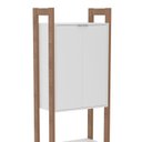 Ver imagem 3 de Estante de Livros 65CMX184,7cm 2 Portas em Cima Haia Yescasa Branco/Amêndoa