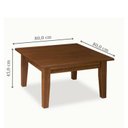 Ver imagem 3 de Mesa de Centro Quadrada Colonial Marrom