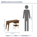 Ver imagem 3 de Escrivaninha Samy - Cor: Amêndoa - Metal: Dourado