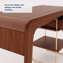 Ver imagem 4 de Escrivaninha Samy - Cor: Amêndoa - Metal: Dourado