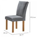 Ver imagem 3 de Mesa de Jantar 4 Lugares Kansas/Canela com Vidro Cinamomo/Off White/Suede Cinza 17992 - Cel Móveis