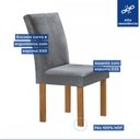 Ver imagem 5 de Mesa de Jantar 4 Lugares Kansas/Canela com Vidro Cinamomo/Off White/Suede Cinza 17992 - Cel Móveis