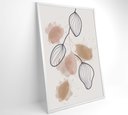 Ver imagem 2 de Quadro Abstrato Folhas - 120x80 Cm - Vidro Impresso