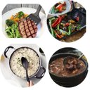 Ver imagem 7 de Conjunto 4 Utensílios de Cozinha Plástico Preto Colher Concha Escumadeira Espátula