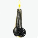 Ver imagem 4 de Conjunto 4 Utensílios de Cozinha Plástico Preto Colher Concha Escumadeira Espátula