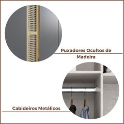 Guarda Roupa Casal 6 Portas 4 Gavetas Apolo - 5