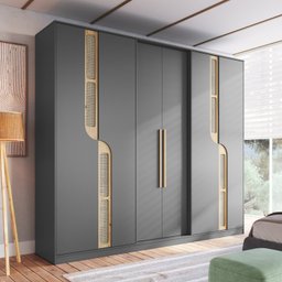 Guarda Roupa Casal 6 Portas 4 Gavetas Apolo - 1