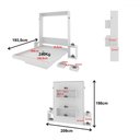 Ver imagem 4 de Cama de Casal Articulada 2 Mesas de Cabeceira 2 Gavetas Cm8041 Branco - Tecno Mobili