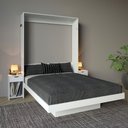 Ver imagem 1 de Cama de Casal Articulada 2 Mesas de Cabeceira 2 Gavetas Cm8041 Branco - Tecno Mobili