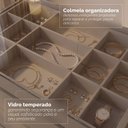 Ver imagem 7 de Mesa de Cabeceira 3 Gavetas com Organizador Tampo Vidro Belize Fend